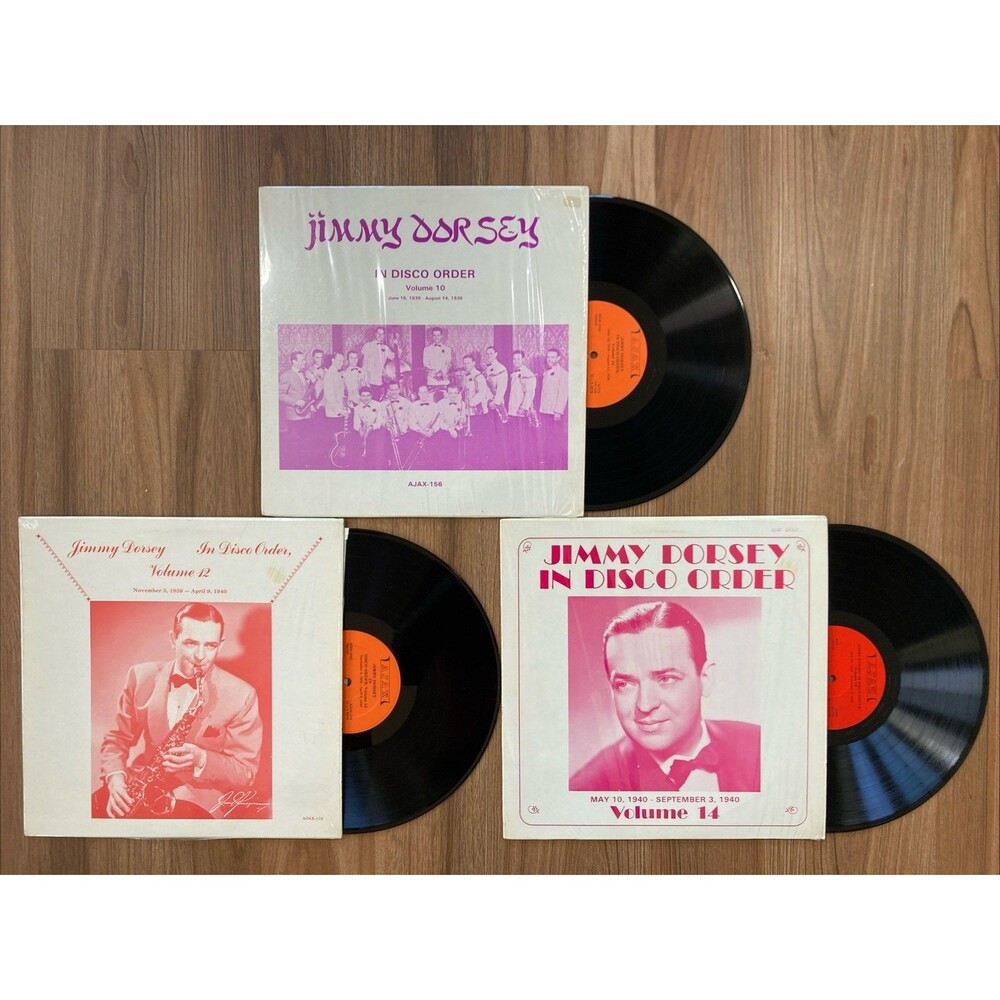 Jimmy Dorsey - In Disco Order Vinyl LP Lot / Set of 3 • Volumes 10, 12, & 14